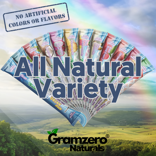 VARIETY ALL NATURAL 2GO Sugar Free Drink Mix Sticks: 12 Pack - Great for Loaded Tea Kits