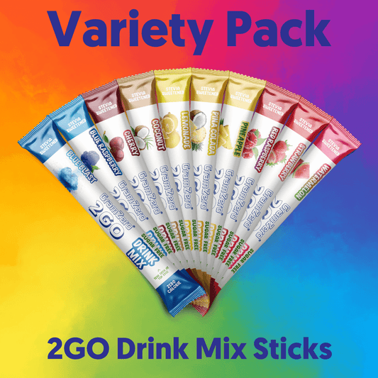 VARIETY 2GO Sugar Free Drink Mix Sticks: 10 Pack ~ Great for Loaded Tea Kits