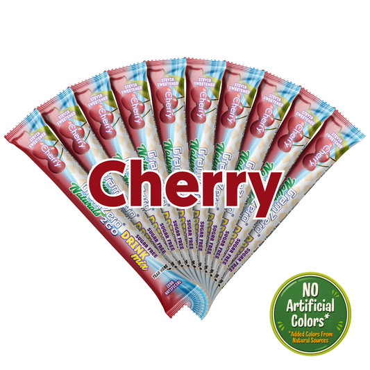 CHERRY 2GO Sticks - Sugar Free Drink Mix with Natural Colors and Flavors: 10 Pack - Great for Loaded Tea Kits