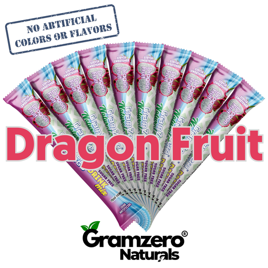 DRAGON FRUIT ALL NATURAL 2GO Sugar Free Drink Mix Sticks: 10 Pack - Great for Loaded Tea Kits