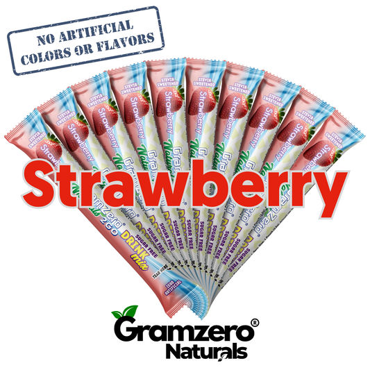 STRAWBERRY ALL NATURAL 2GO Sugar Free Drink Mix Sticks: 10 Pack - Great for Loaded Tea Kits