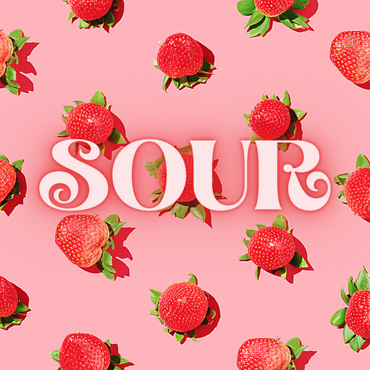 SOUR STRAWBERRY Zero Calorie Sugar Free Drink Mix, Stevia Sweetened, Great for Loaded Tea, 4.5 Oz